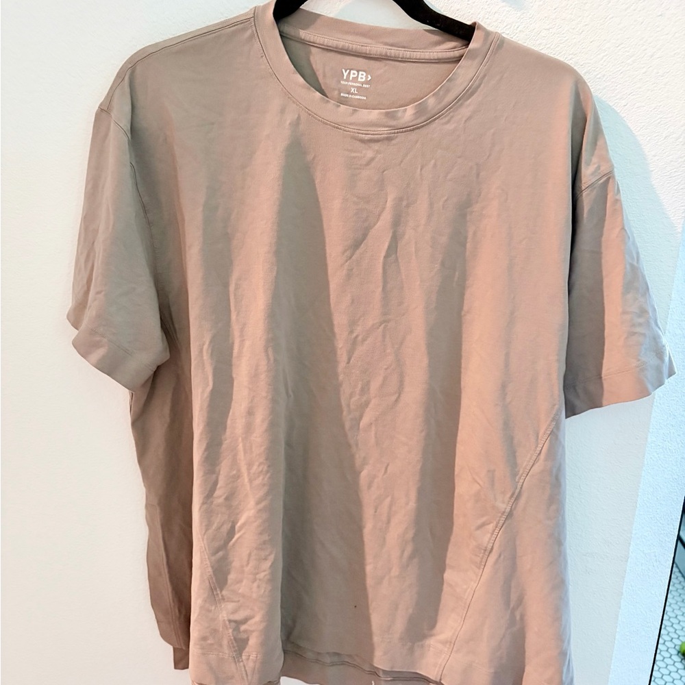 YPB Neutral Beige Short Sleeve Tee for Women